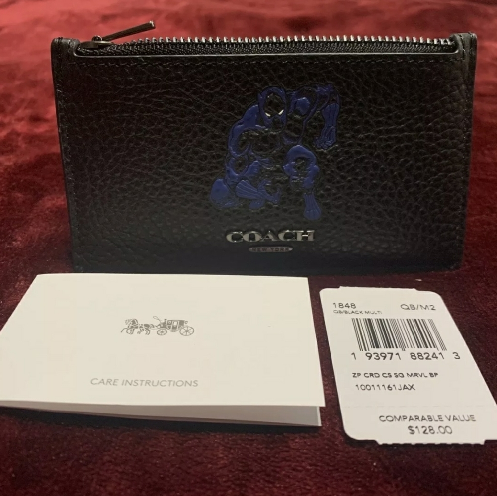 Coach x Marvel Black Panther Wallet Card Zipper